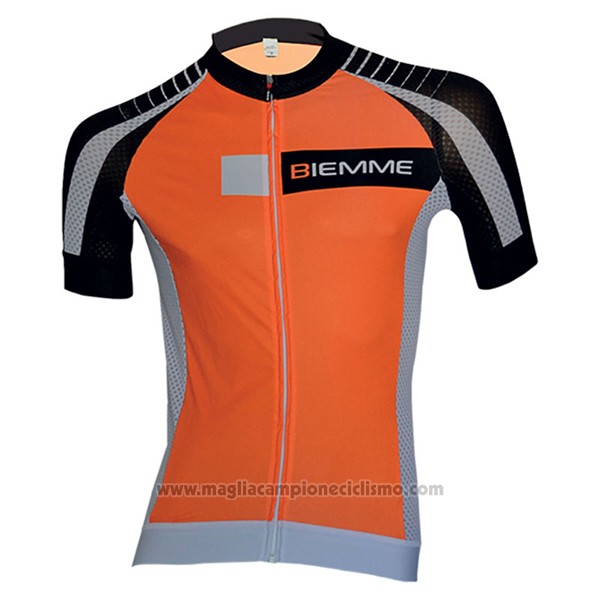 2017 Abbigliamento Ciclismo Biemme Moody Arancione Manica Corta e Salopette